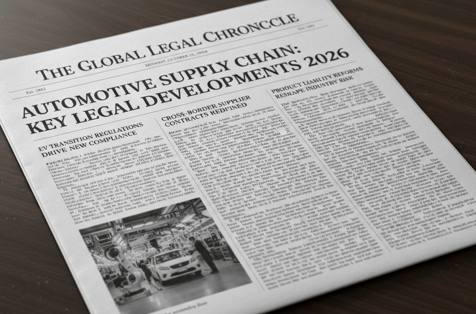 Automotive Industry in Transition: Key Legal Developments for Suppliers in 2026